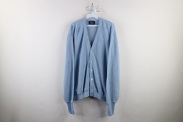Vintage 70s Streetwear Mens XL Blank Knit Kurt Cobain Cardigan Sweater B... - $79.15