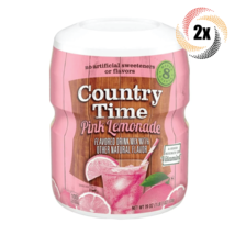2x Canister Country Time Pink Lemonade Powdered Drink Mix | Caffeine Free | 19oz - £19.06 GBP