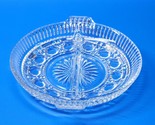 Vintage Indiana Glass WINDSOR 7½” Divided Hors D&#39;oeuvres Relish Plate Pl... - £15.21 GBP