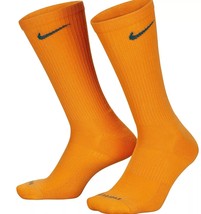 Nike DRI-FIT Everyday Plus Performance Cushion Crew Socks Gold Teal Youth 5Y-7Y - $15.29