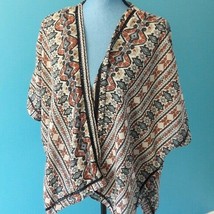 ANGIE Boho Shrug Open Front Cardigan Kimono, Size Large, Aztec - £19.98 GBP