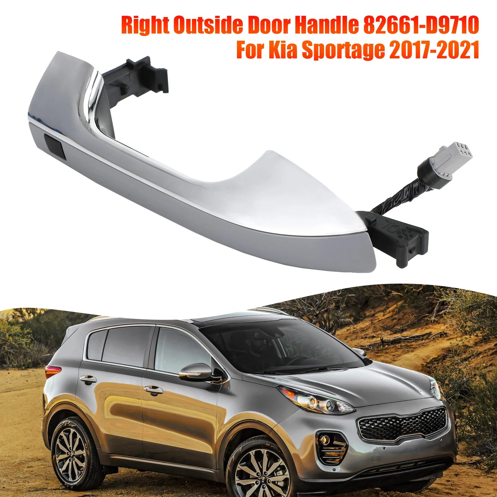 Datech right outside door handle 82661 d9710 for kia sportage 2017 2021 car accessories thumb200