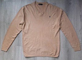 Mens Polo Ralph Lauren 100% Cashmere Sweater Pullover 3xl Beige - $42.22