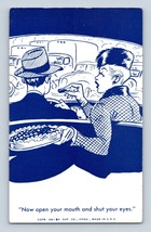 Automobile Romance Comic Close Your Eyes 1941 Exhibit Supply Arcade Card Q11 - £7.74 GBP