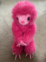 Build A Bear Sloth Plush Pink Sparkle Glitter BABW 18&quot; Stuffed Animal Plush - $13.99