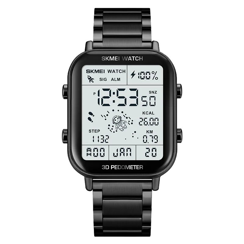  Men Stopwatch  Wristwatch Calendar Clock Reloj Hombre  Pedometer Calorie Calcul - £83.66 GBP