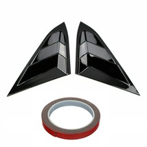 Glossy Black Quarter Window Louver Cover ABS Rear Side For Honda Civic 2... - $19.99