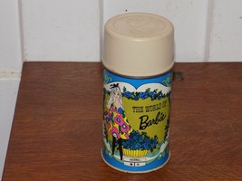 Vintage 1971 The World Of Barbie Metal Lunchbox Thermos - €47,66 EUR