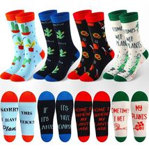 Suhine Women&#39;s Christmas Cactus Crew Socks Holiday Gifts 4 Pairs - One Size - $71.58 MXN