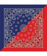Carolina Creative Bandanna (Navy Blue/Red) Paisley Print 22" x 22" Hav-A-Hank - $8.45