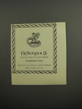 1952 F.R. Tripler &amp; Co. Clothing Ad - Outfitters to Gentlemen - £14.50 GBP