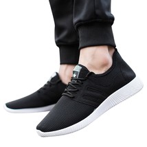 Men Fashion Solid Color Cross Tied Stripe Casual Gym Shoes Running Shoes - £28.76 GBP