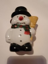 Collectible Christmas Figure Figurine Holiday Ceramic Decor Frosty The Snowman  - £17.97 GBP