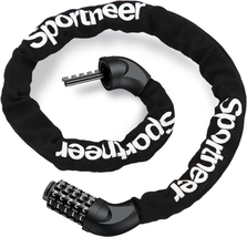 Sportneer Bike Lock: 5Digit Combination High Security Anti Theft Bike Chain Lock - $23.99