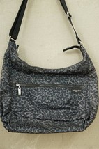 Modern Ladies Handbag Purse BAGGALINI Crossbody Black Leopard Print Nylo... - £27.23 GBP