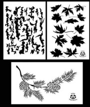 Acid Tactical 3 Pack - 9x14&quot; Maple Leaves, Tree Bark, Pine Branch, Vinyl... - £9.35 GBP