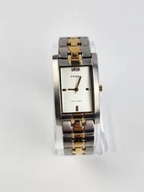 Fossil Arkitekt Mens Watch Two-Tone Gold &amp; Chrome FS-2862 Tank Style Nice Cond. - £35.60 GBP