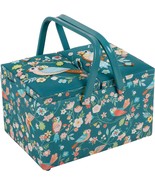 Hobby Gift Large Twin Lid Sewing Craft Storage Box Bird Aviary 21 x 30.5... - £63.41 GBP