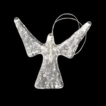 Glass Angel Christmas Tree Ornament Hanging Flat Blown Glass Holiday Decor Xmas - £7.12 GBP