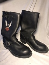 HARLEY-DAVIDSON 91019 Boots Size 7.5 Black Leather - $79.20