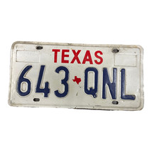 Texas License Plate Vintage 1980s 643 QNL Single Plate - £10.03 GBP