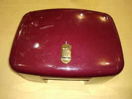 9EE95 Retro Jewelry Box, &quot;The Jewel Kit&quot;, Dark Red Plastic, 9-1/2&quot; X 7&quot; X 5&quot; +/- - £22.23 GBP