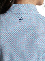 NWT PETER MILLAR Blue Pink Pickleball Long Sleeve Mock Sun Shirt S & L UPF 50 image 5