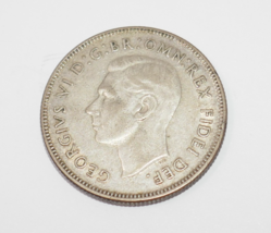 Australia 1951 George VI 50 Years of Federation One Florin Silver Coin - $24.99