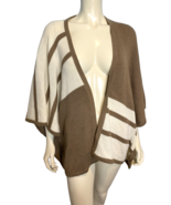Brochu Walker White and Brown Color Block Shawl One Size - $1,045.43 MXN