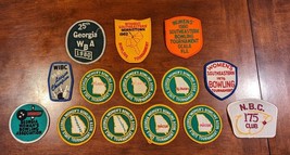 Vintage Lot Of 14 Women&#39;s Bowling Patches WIBC,FL,GA,TN New Never Used - £14.59 GBP