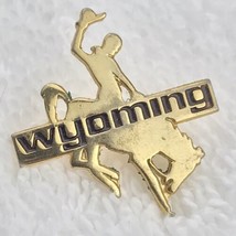 Wyoming Bucking Bronco Pin Vintage Travel Souvenir Metal Gold Tone Cowbo... - £7.86 GBP