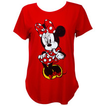 Minnie Mouse Flirty Women&#39;s Red T-Shirt Red - $26.98