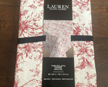 NEW Ralph Lauren  Tablecloth Holiday Poinsetta&#39;s Red &amp; White Size 60&quot;x 84” - $49.96