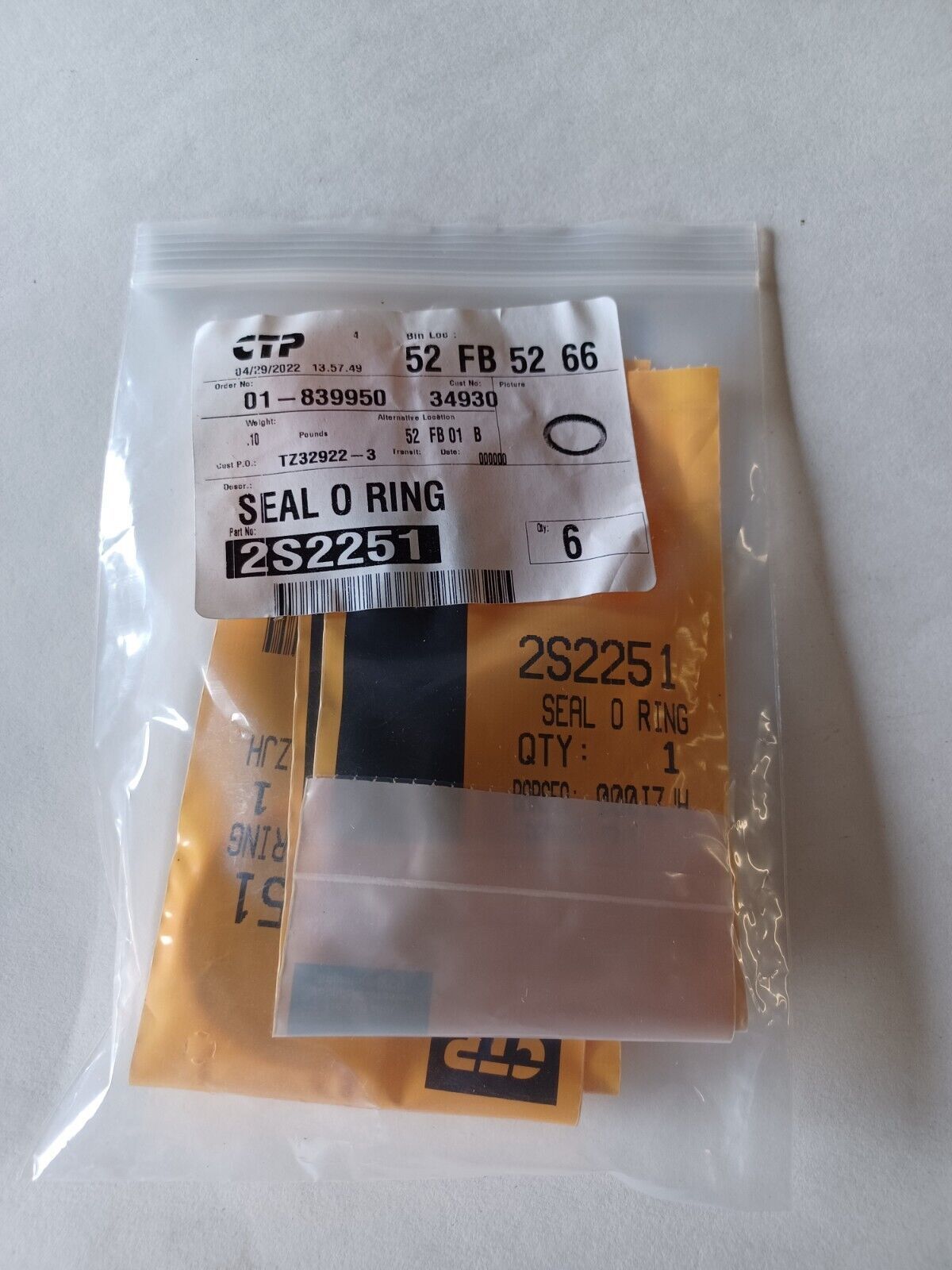 2S2251 2S-2251 SEAL-O-RIN CAT New Aftermarket - $0.98