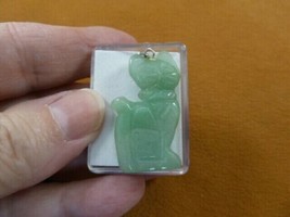 (ann-cat-3) green Aventurine Cat gemstone carving PENDANT necklace Fetis... - £9.76 GBP