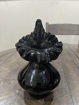 Fenton Glass Amethyst Black Jack In The Pulpit Crimping 8.5” Vtg - $128.69