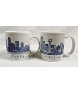 2 Starbucks Coffee Ceramic City Mugs 2008 Dallas 2007 Tampa 18 oz - £29.92 GBP