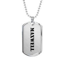 Maxwell - Luxury Dog Tag Necklace Personalized Name - £31.42 GBP