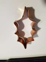 Never Used - Crate And Barrel Copper Cookie Cutter - Holly 4" - $2.96