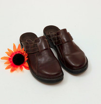 Clarks Womens Brown Leather Mules - £15.55 GBP