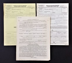 LOT 1940s orig WWII 3 FORMS Official Travel Reimbursement Mustering Out Pay - £27.62 GBP