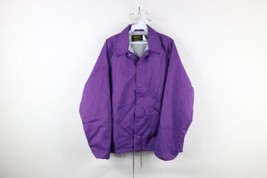 Vtg 70s Streetwear Mens Medium Distressed Lined Coach Coaches Jacket Purple USA - $59.35