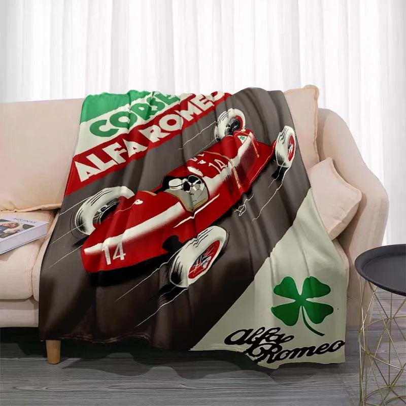 Alfa Romeo Flannel Plush Blanket Children or Adult Sofa Bed Warm Blanket... - $21.75+