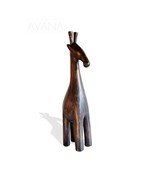 Hand Carved Teak Wood Contemporary Decor African Floor Sculpture Stylize... - $484.20 CAD
