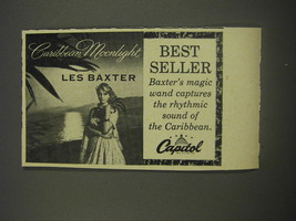 1956 Capitol Records Advertisement - Caribbean Moonlight Les Baxter - £14.44 GBP