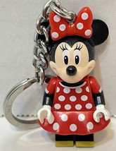 LEGO Disney Minnie Mouse Red Bow PVC Keychain Keyring Key Ring Chain Col... - $11.61