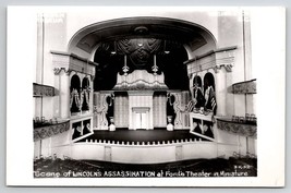 DC Scene of Lincoln&#39;s Assassination At Ford&#39;s Theatre In Miniature Postcard T30 - £7.07 GBP