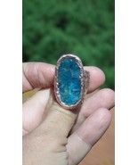 Blue Apatite ring / Electroformed  Copper - €42,86 EUR