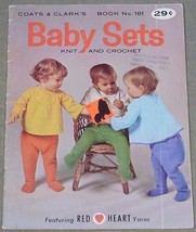 Crochet Pattern Book Coats &amp; Clarks Baby Sets Knit and Crochet Book No. 181 - $18.50