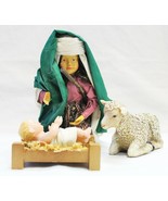 POSSIBLE DREAMS CLOTHTIQUES GIRL AT MANGER w/BABY JESUS VINTAGE 1990 RET... - £39.30 GBP